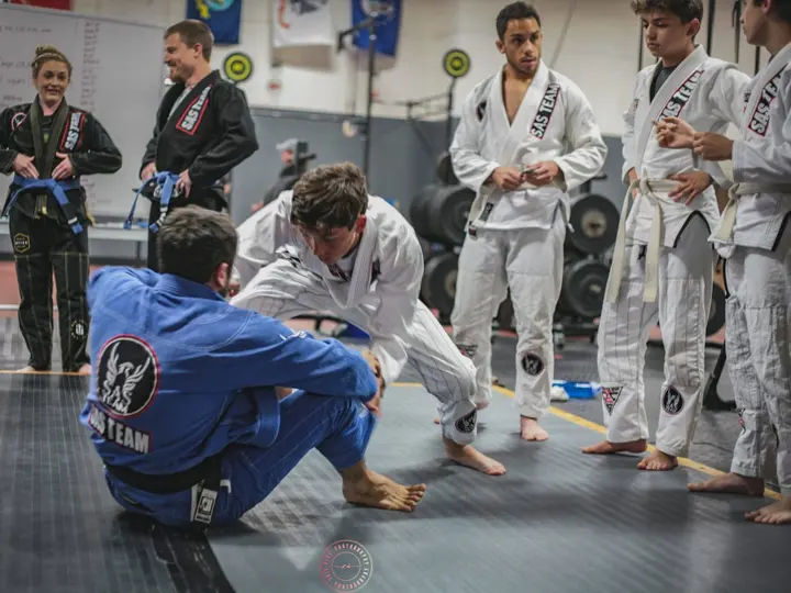 Adults practicing self defense at a Brazilian Jiu Jitsu academy in Florence SC